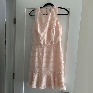 Adelyn Rae Pink Halter Tiered Midi Dress